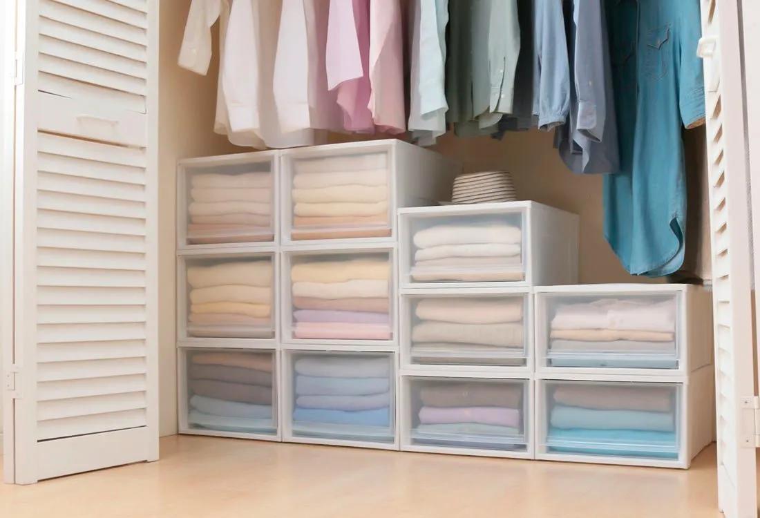 precio cajas de plastico para guardar ropa - Cómo acomodar la ropa en cajas