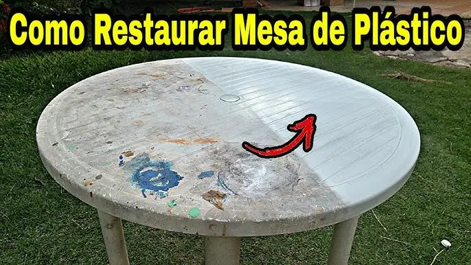 como limpiar las mesas blancas de plastico - Cómo blanquear los muebles blancos