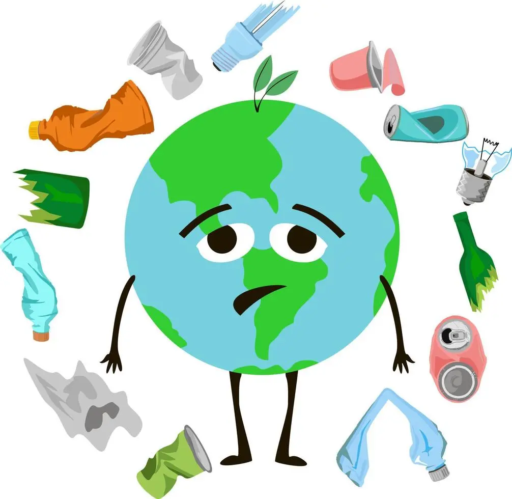 dibujos de la contaminacion del plastico - Cómo contamina el plástico para niños
