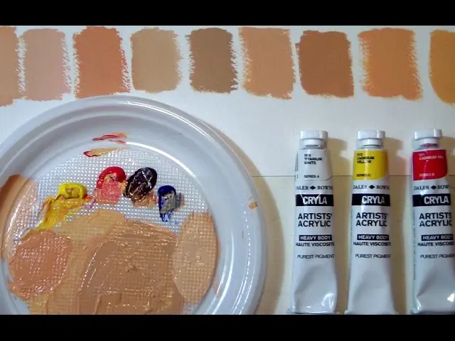 como pintar piel morena con acrilico - Cómo hacer color piel morena con pintura acrilica