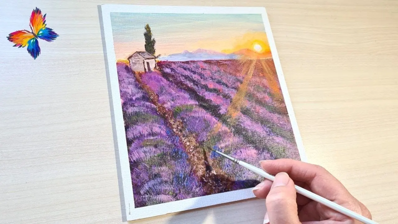 como pintar lavandas con acrilico - Cómo lograr el color lavanda