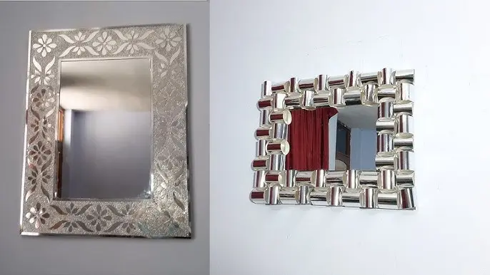 como hacer un marco para espejo con policarbonato reciclado - Cómo poner un marco de flores a un espejo