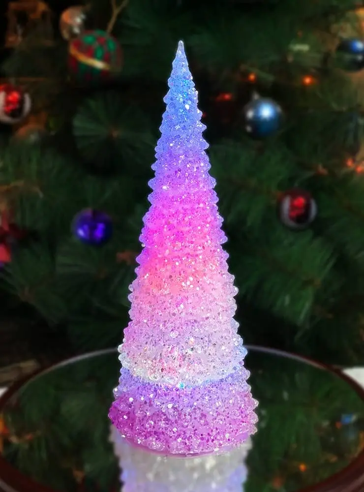 arbol de navisa de acrilico con agua y luces led - Cómo ponerle agua a un árbol de Navidad