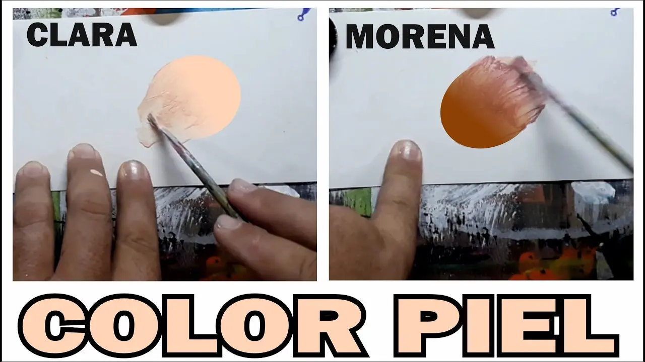 como se hace el color piel con acrilico - Cómo se hace el color crema con acrilico