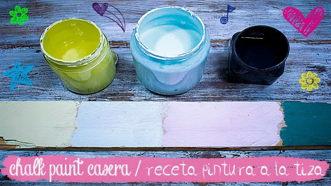chalk paint casera con acrilico - Cómo se hace la tiza casera