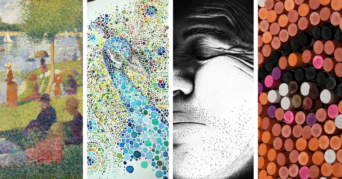 artistas plastico que trabajen el punto - Cómo se llama la obra más destacada hecha con la técnica del puntillismo