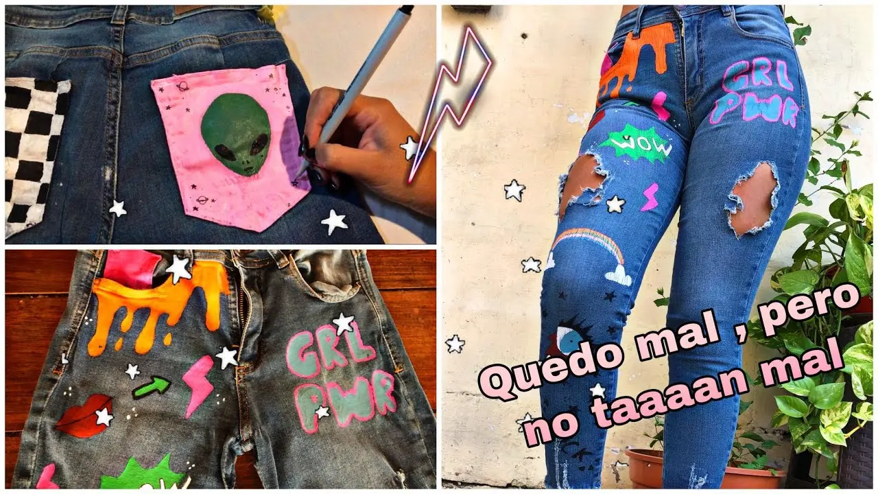 Cómo pintar jeans con acrílico - Cómo se llama la pintura para pintar pantalones como pintar jeans con acrilico - Cómo se llama la pintura para pintar pantalones