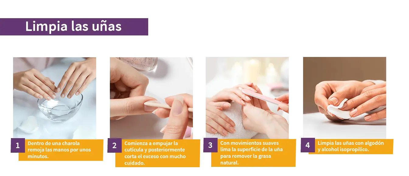 imagenes de preparacion de acrilico - Cómo se preparan las uñas