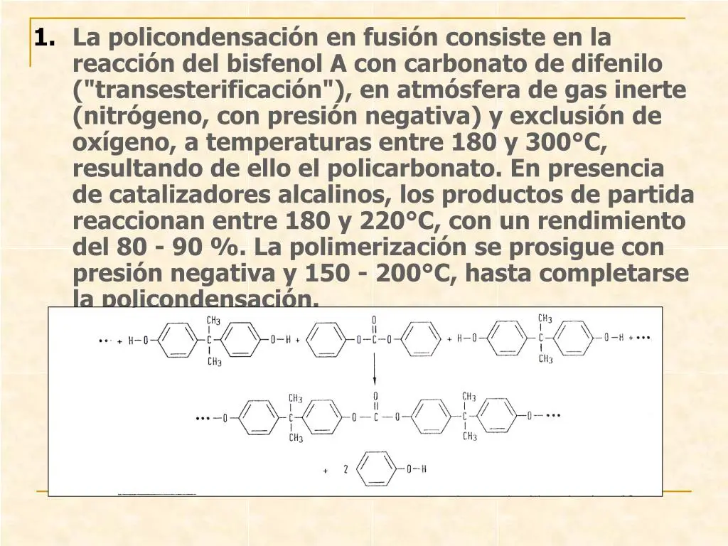 el policarbonato es reaccion por condensacion - Cuáles son los polímeros de condensación