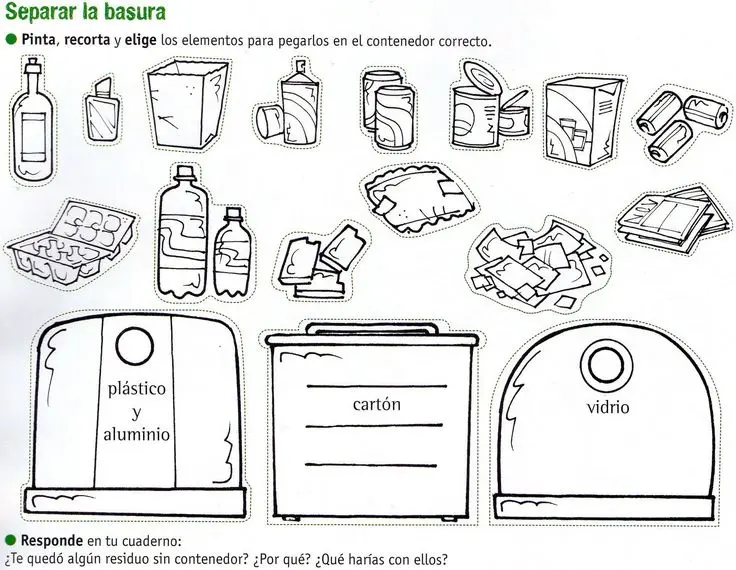 actividades para primer grado sobre materiales carton vidrio plastico - Qué actividades se pueden realizar para el manejo de los desechos sólidos