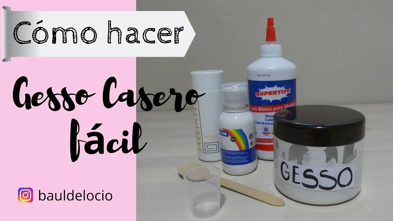 ¿Cómo hacer gesso acrílico casero? - Qué es el gesso transparente como hacer gesso acrilico casero - Qué es el gesso transparente