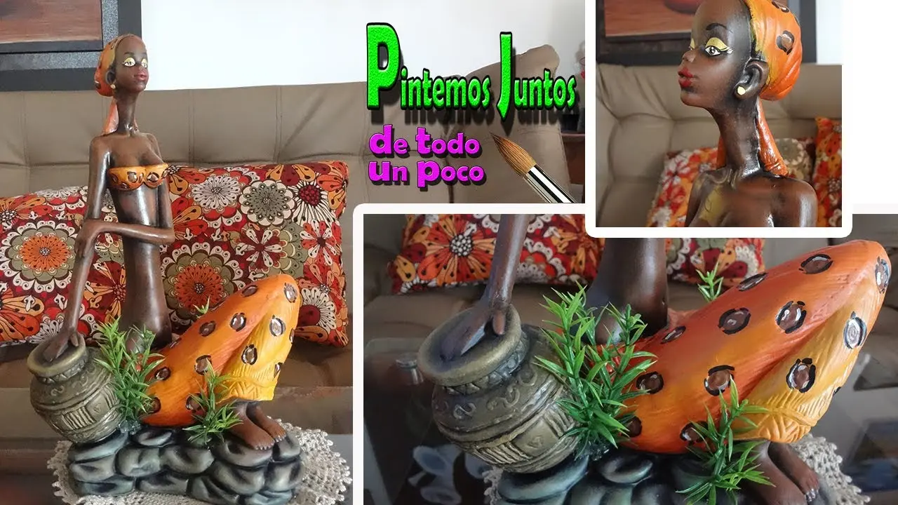 paso a pado pintar africanas de yeso con acrilico - Que hacer antes de pintar una figura de yeso