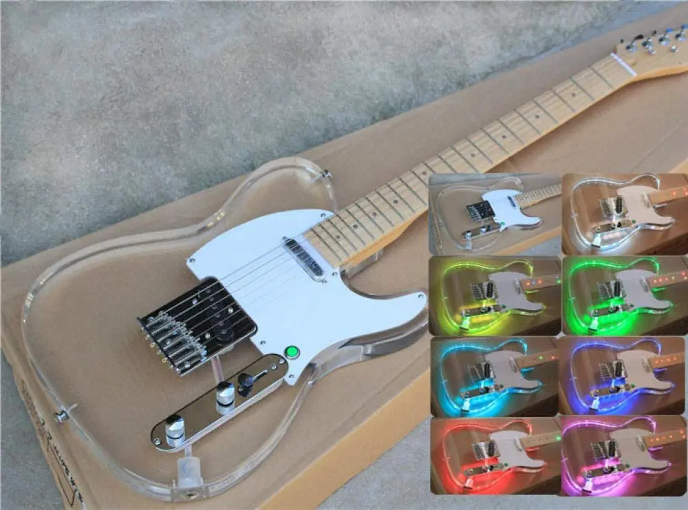 guitarra electrica acrilico transparente - Qué material está hecha la guitarra eléctrica