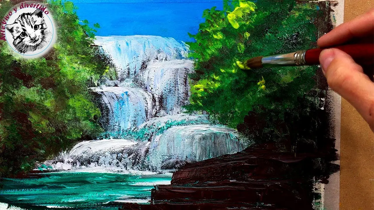 pintar paisaje con agua con acrilico - Que se puede pintar con pintura al agua