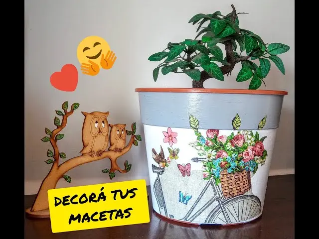 decoupage en macetas de plastico - Que se puede poner en la maceta decorada Minecraft