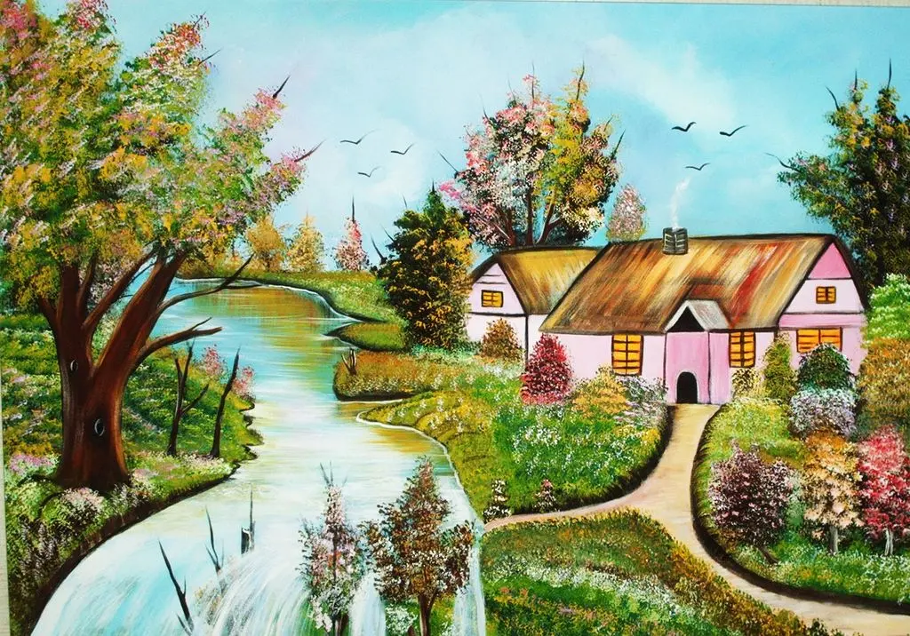Cuadros de paisajes de campo en acrílico - Qué tipo de pintura son los paisajes cuadros de paisajes de campo en acrilico - Qué tipo de pintura son los paisajes